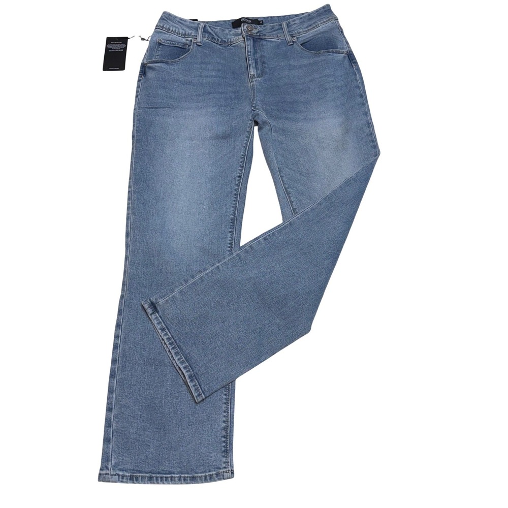 NWT Hudson Womens Straight Leg Jeans Blue Flap Pocket Size‎ 12 Capsule Staple